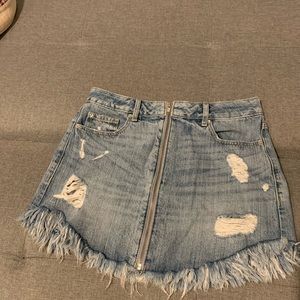 Garage Zip up mini skirt